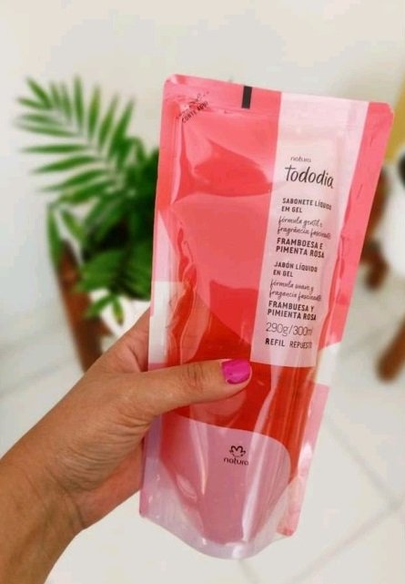 Repuesto Jabón líquido corporal Tododia Frambuesa y pimienta rosa 300ml Natura