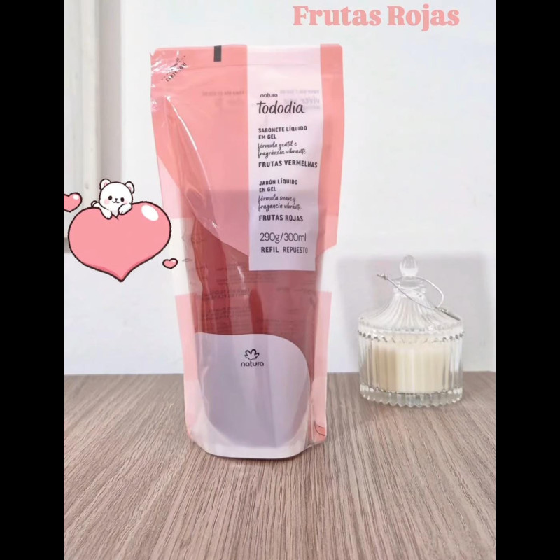 Repuesto Jabón Líquido Corporal Tododia Frutas Rojas 300ml Natura