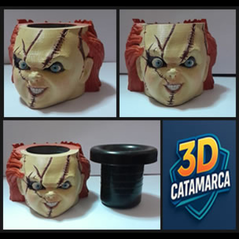 Mate Chucky 3D - Pintado a Mano